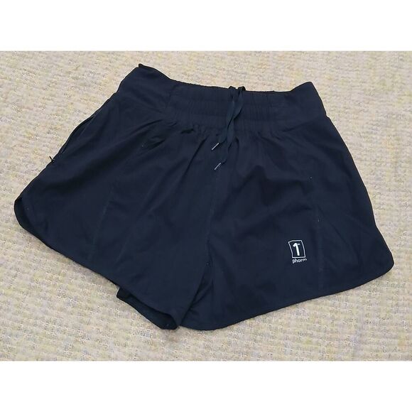 1st phorm womens small black athletic running shorts with front key pocket - Picture 1 of 5